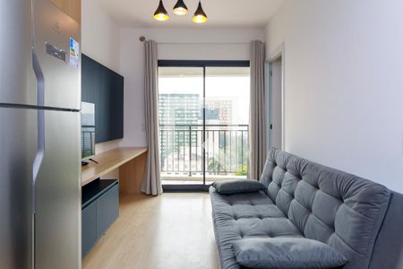 Sala de apartamento para alugar com 1 quarto, 34m² em Santo Amaro, São Paulo