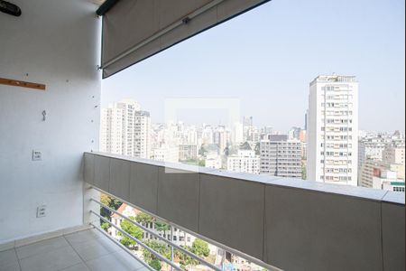 Varanda da Sala de apartamento à venda com 1 quarto, 44m² em Bela Vista, São Paulo