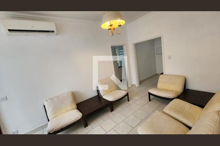 Detalhe Sala de apartamento para alugar com 2 quartos, 73m² em Aparecida, Santos