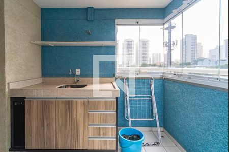 Varanda da Sala de apartamento à venda com 2 quartos, 60m² em Vila Valparaíso, Santo André