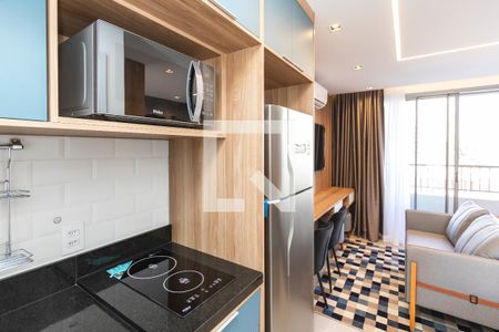 Cozinha de kitnet/studio à venda com 1 quarto, 25m² em Santo Amaro, São Paulo