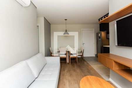 Sala de apartamento para alugar com 2 quartos, 65m² em Indianópolis, São Paulo