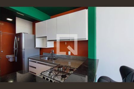 Cozinha americana de apartamento para alugar com 1 quarto, 58m² em Santo Agostinho, Belo Horizonte