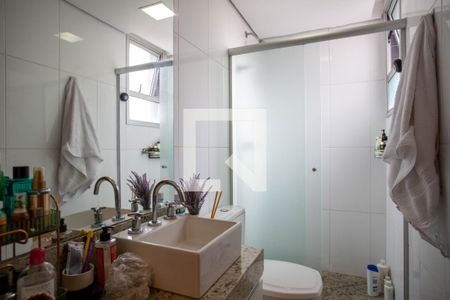 Banheiro da Suíte de apartamento à venda com 3 quartos, 90m² em Lourdes, Belo Horizonte