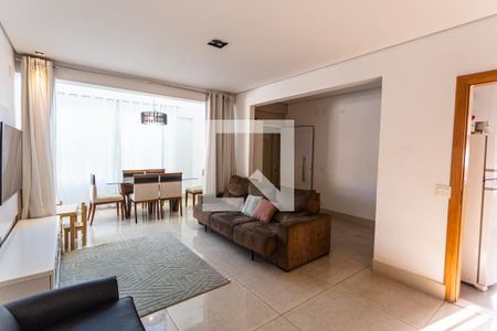 Sala de apartamento à venda com 3 quartos, 132m² em Sion, Belo Horizonte