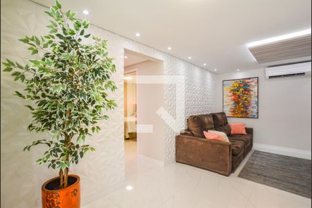 Sala de apartamento à venda com 2 quartos, 84m² em Vila Scarpelli, Santo André