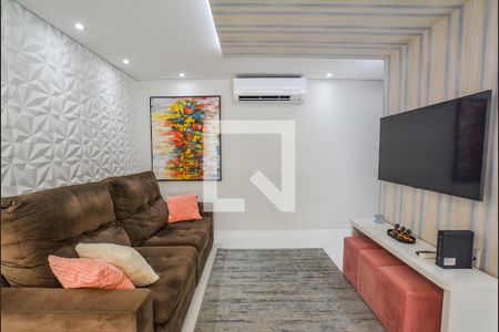 Sala de apartamento à venda com 2 quartos, 84m² em Vila Scarpelli, Santo André