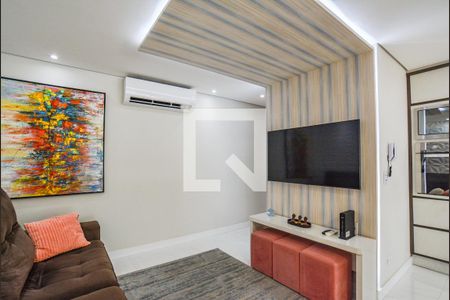 Sala de apartamento à venda com 2 quartos, 84m² em Vila Scarpelli, Santo André