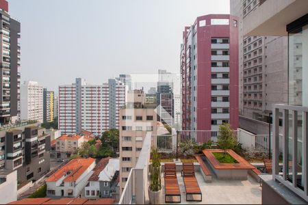 Vista da Varanda do Studio de kitnet/studio à venda com 1 quarto, 30m² em Pinheiros, São Paulo