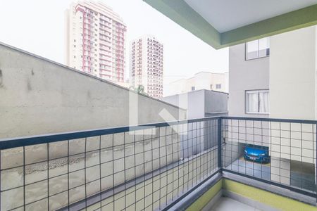 Varanda de kitnet/studio para alugar com 1 quarto, 35m² em Vila São Pedro, Santo André