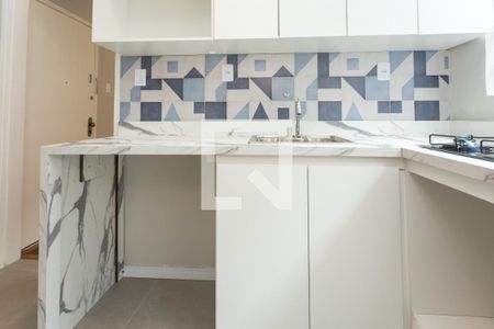 Cozinha de apartamento para alugar com 1 quarto, 29m² em Moinhos de Vento, Porto Alegre