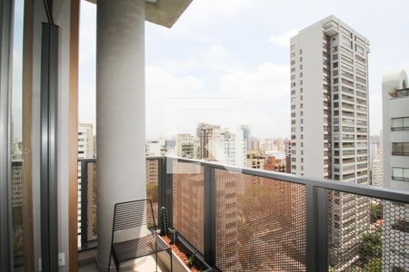 Varanda de kitnet/studio à venda com 1 quarto, 29m² em Moema, São Paulo