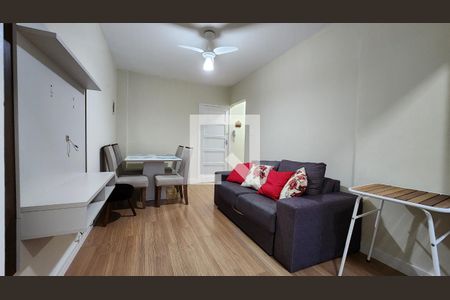 Sala de apartamento para alugar com 1 quarto, 60m² em Ponta da Praia, Santos