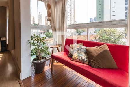 Varanda da Sala de apartamento à venda com 3 quartos, 90m² em Chácara Santo Antônio, São Paulo