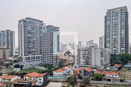 Vista da Varanda de kitnet/studio à venda com 1 quarto, 25m² em Jardim das Acacias, São Paulo