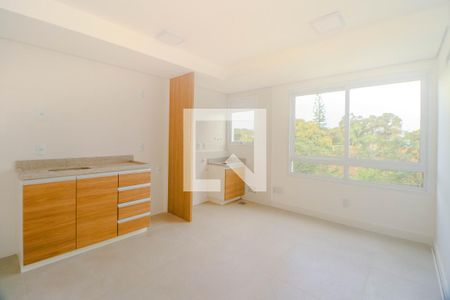 Sala/Cozinha de apartamento para alugar com 1 quarto, 35m² em Petrópolis, Porto Alegre