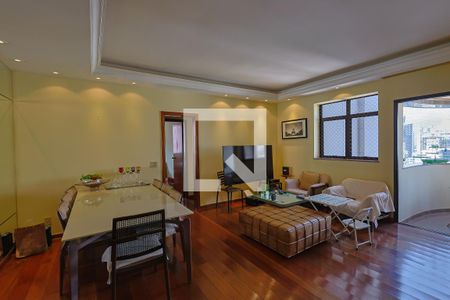 Sala de apartamento à venda com 4 quartos, 124m² em Funcionários, Belo Horizonte