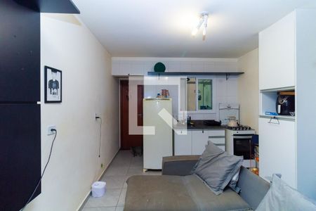 Sala e Cozinha de kitnet/studio para alugar com 1 quarto, 32m² em Quinta da Paineira, São Paulo