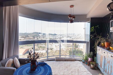 Varanda da Sala de apartamento à venda com 4 quartos, 165m² em Alphaville - Lagoa dos Ingleses, Nova Lima