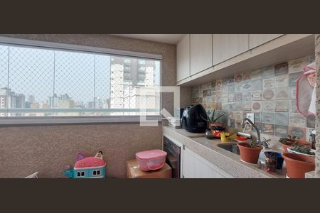 Varanda gourmet de apartamento à venda com 3 quartos, 65m² em Vila Valparaíso, Santo André