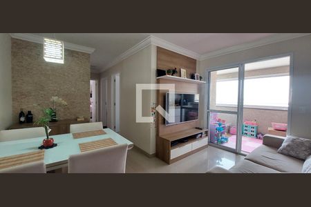 Sala de apartamento à venda com 3 quartos, 65m² em Vila Valparaíso, Santo André