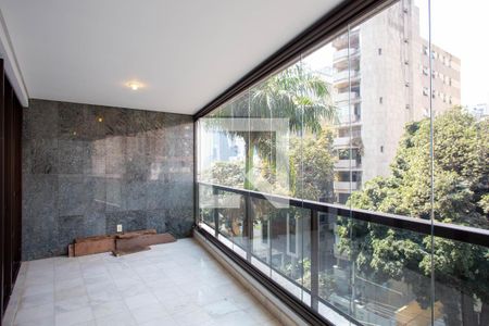 Varanda da Sala de apartamento à venda com 4 quartos, 192m² em Santo Agostinho, Belo Horizonte