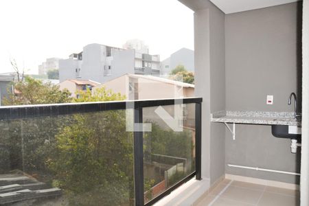 Varanda Sala de apartamento à venda com 2 quartos, 57m² em Jardim, São Caetano do Sul