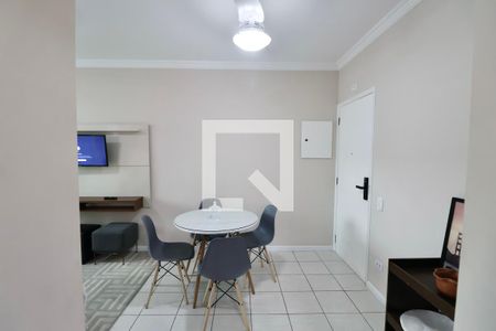 Sala de apartamento para alugar com 2 quartos, 63m² em Jardim Tres Marias, Guarujá