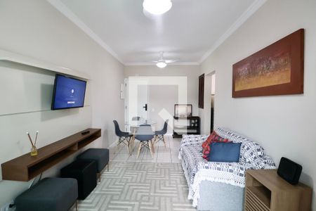 Sala de apartamento para alugar com 2 quartos, 63m² em Jardim Tres Marias, Guarujá