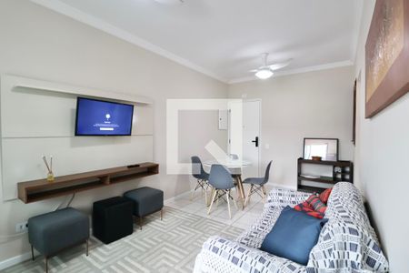 Sala de apartamento para alugar com 2 quartos, 63m² em Jardim Tres Marias, Guarujá