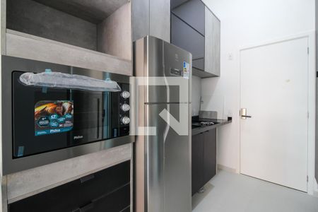 Cozinha de kitnet/studio para alugar com 1 quarto, 27m² em Pinheiros, São Paulo