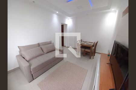 Sala de apartamento para alugar com 1 quarto, 55m² em Centro, São Vicente