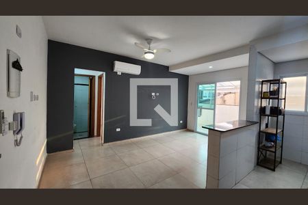 Sala de apartamento para alugar com 1 quarto, 54m² em Macuco, Santos