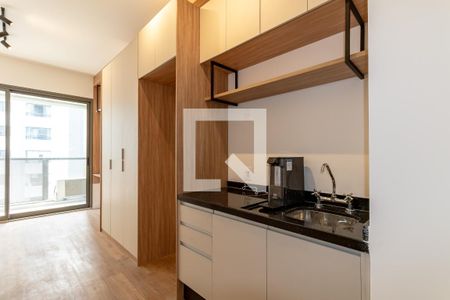 Cozinha de apartamento para alugar com 1 quarto, 24m² em Moema, São Paulo