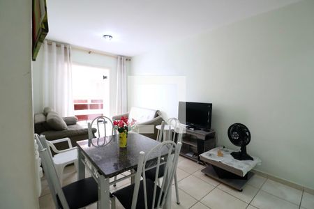 Sala de apartamento para alugar com 1 quarto, 60m² em Balneario Cidade Atlantica, Guarujá