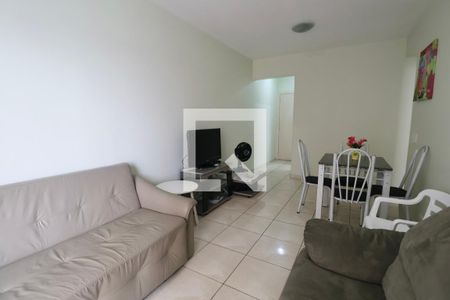 Sala de apartamento para alugar com 1 quarto, 60m² em Balneario Cidade Atlantica, Guarujá