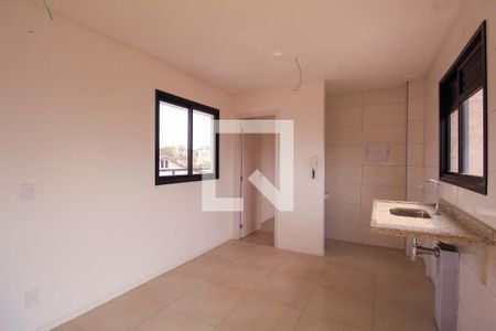 Sala/Cozinha de apartamento à venda com 1 quarto, 28m² em Vila Bertioga, São Paulo