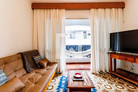 Sala de apartamento para alugar com 1 quarto, 65m² em Barra Funda, Guarujá