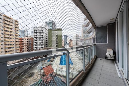 Varanda de apartamento para alugar com 1 quarto, 54m² em Pompéia, Santos