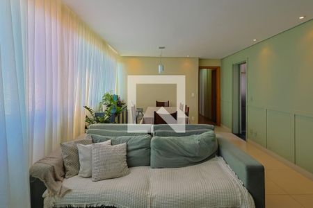 Sala  de apartamento à venda com 3 quartos, 91m² em Sagrada Família, Belo Horizonte