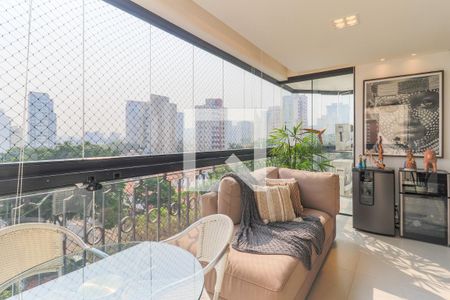 Varanda da Sala de apartamento à venda com 4 quartos, 193m² em Vila Congonhas, São Paulo