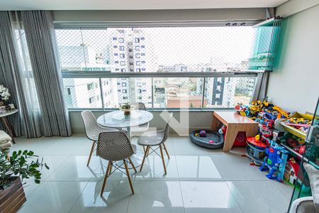 Varanda de apartamento à venda com 4 quartos, 125m² em Castelo, Belo Horizonte