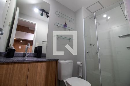 Banheiro de kitnet/studio à venda com 1 quarto, 25m² em Campo Belo, São Paulo
