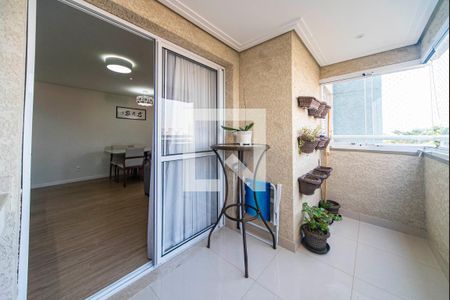 Varanda da Sala de apartamento à venda com 2 quartos, 67m² em Vila Valparaíso, Santo André