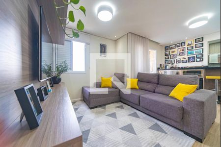 Sala de apartamento à venda com 2 quartos, 67m² em Vila Valparaíso, Santo André