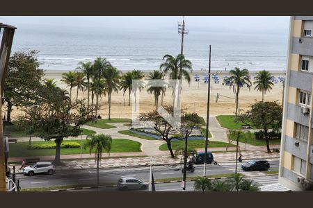 Vista da Sala de apartamento para alugar com 3 quartos, 127m² em Boqueirão, Santos