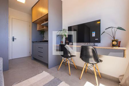 Sala/Cozinha de kitnet/studio para alugar com 1 quarto, 24m² em Pinheiros, São Paulo