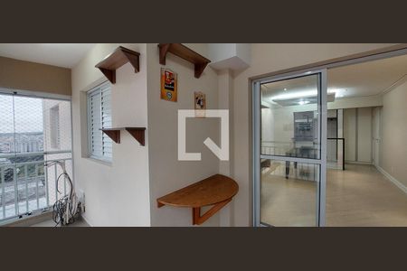 Varanda gourmet de apartamento à venda com 3 quartos, 77m² em Campestre, Santo André