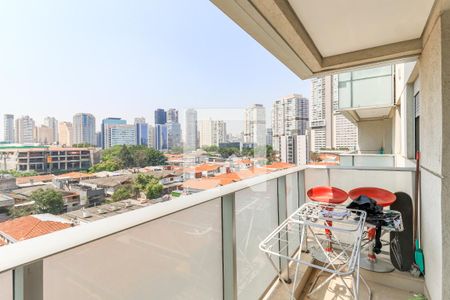 Varanda da Sala de apartamento à venda com 1 quarto, 38m² em Chácara Santo Antônio (zona Sul), São Paulo