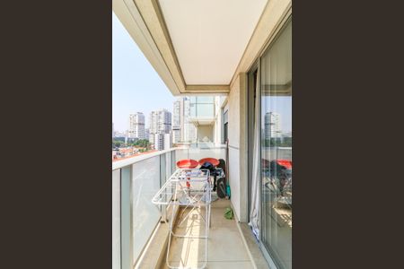 Varanda da Sala de apartamento à venda com 1 quarto, 38m² em Chácara Santo Antônio (zona Sul), São Paulo